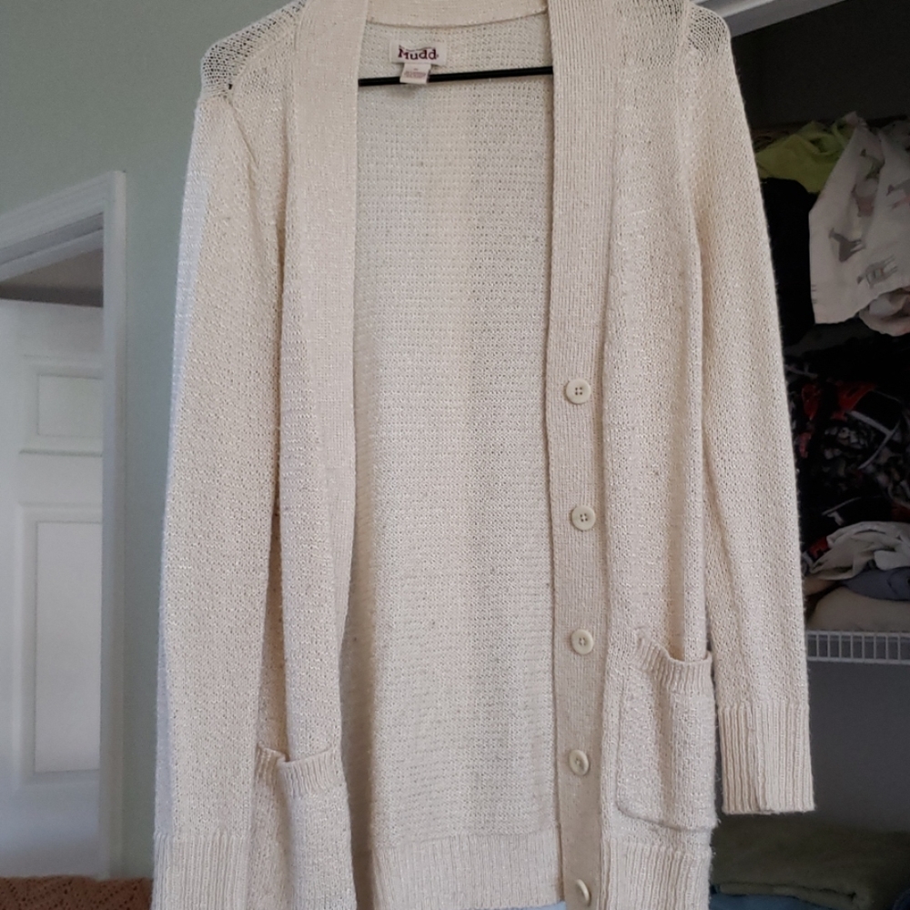 Beige cardigan lightly used
